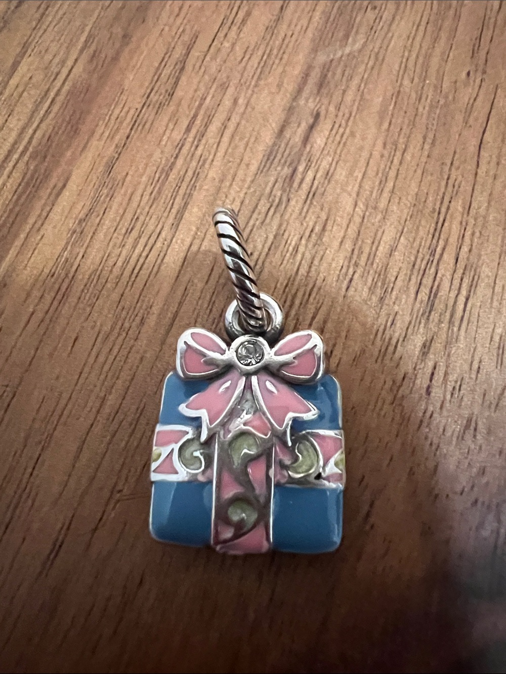 Brighton Blue & Pink Present Charm Pendant